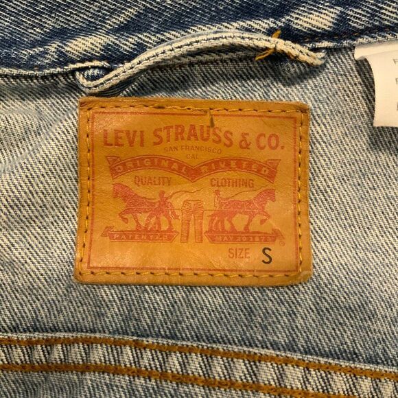 Levi’s Blue Light Wash Cotton Denim Jacket Small - Picture 9 of 11